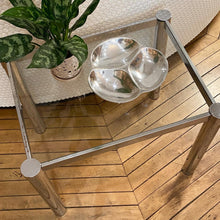 Load image into Gallery viewer, Chrome & Glass Side Table