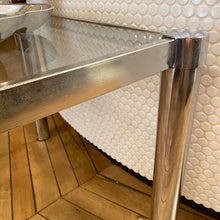 Load image into Gallery viewer, Chrome & Glass Side Table