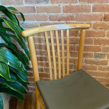 Load image into Gallery viewer, Wood & Leather Accent Chair