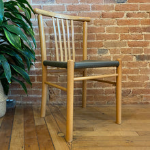 Load image into Gallery viewer, Wood & Leather Accent Chair