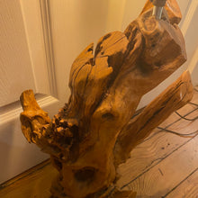 Load image into Gallery viewer, Sculptural Cypress Wood Lamp