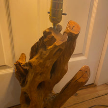 Load image into Gallery viewer, Sculptural Cypress Wood Lamp