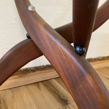 Load image into Gallery viewer, Modern Walnut & Glass Side Table