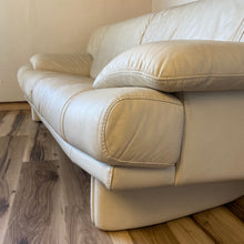 Load image into Gallery viewer, Chunky Cream Vinyl Sofa