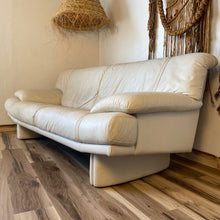 Load image into Gallery viewer, Chunky Cream Vinyl Sofa