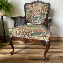 Load image into Gallery viewer, Floral Wood Frame Chair