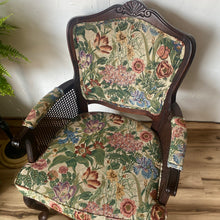 Load image into Gallery viewer, Floral Wood Frame Chair