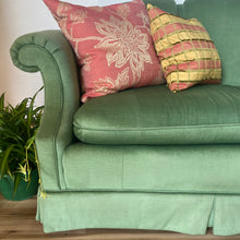 Load image into Gallery viewer, Green Skirted Sofa