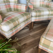 Load image into Gallery viewer, Pink & Green Plaid Chair Set