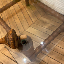 Load image into Gallery viewer, Wood & Glass Spindle Table