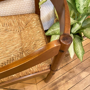 Wood Frame Boho Chair