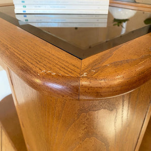 Wooden Post Mod Side Table Set