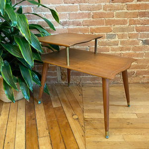 Mid Century Tiered End Table