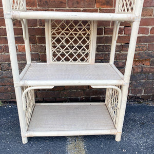 Cream Bamboo Shelving Unit