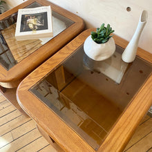 Load image into Gallery viewer, Wooden Post Mod Side Table Set
