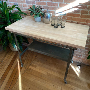 Industrial Butcher Block Island