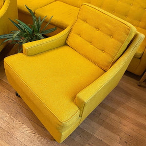 Mid Century Yellow Living Room Seating