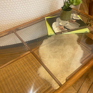 Bamboo & Glass Table