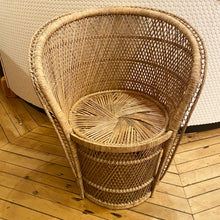 Load image into Gallery viewer, Small Wicker Peacock Chair
