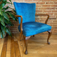 Load image into Gallery viewer, Blue Velvet Arm Chair
