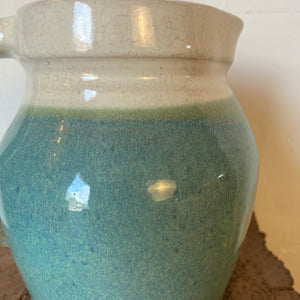 Blue & Green Pottery Pitcher
