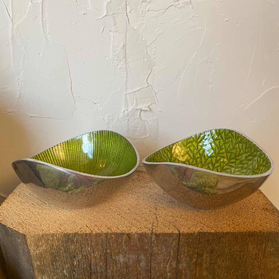 Green & Silver Bowl Set