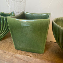 Load image into Gallery viewer, Vintage Dark Green Planter
