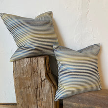 Load image into Gallery viewer, Blue &amp; Green Striped Pillow Set
