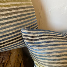 Load image into Gallery viewer, Blue &amp; Green Striped Pillow Set
