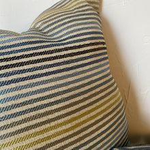 Load image into Gallery viewer, Blue &amp; Green Striped Pillow Set
