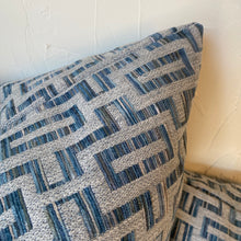 Load image into Gallery viewer, Blue Geometric Pillow Set
