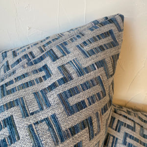 Blue Geometric Pillow Set