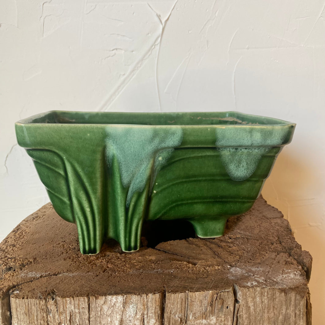Vintage Dark Green Planter