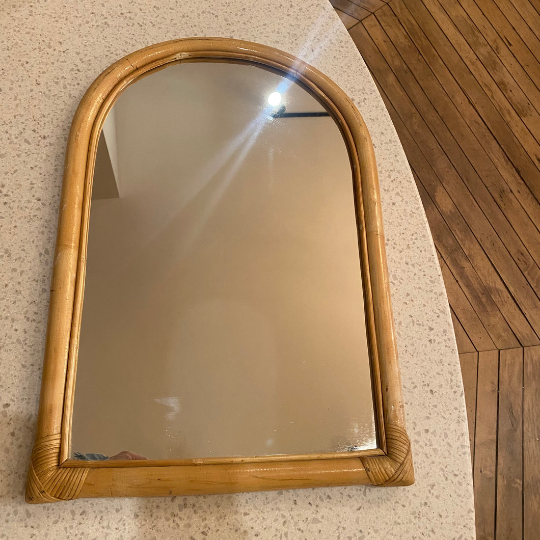 Arched Bamboo Mirror