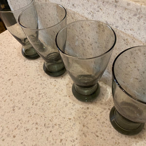 Vintage Gray Smoked Glass Set