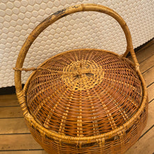 Load image into Gallery viewer, Large Rattan Yarn Basket
