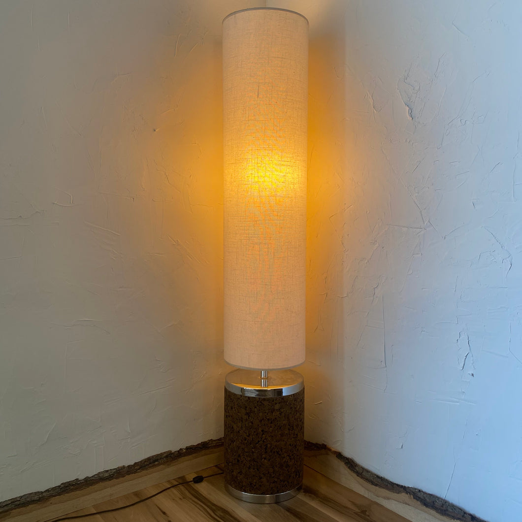 Mid Century Cork Floor Lamp