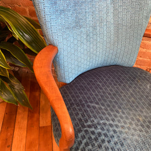 Blue Velvet Arm Chair