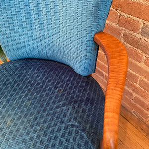 Blue Velvet Arm Chair