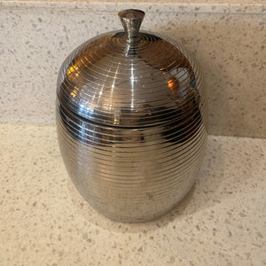 Silver Ribbed Ice Bucket