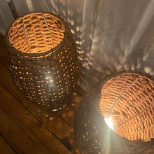 Load image into Gallery viewer, Rattan Drum Lamp Set
