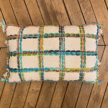 Load image into Gallery viewer, Teal &amp; Pink Accent Pillow
