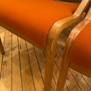 Orange Thonet Dining Chair Set