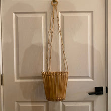 Load image into Gallery viewer, Vintage Bamboo Hanging Planter
