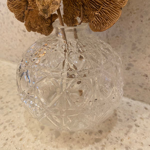 Textured Glass Vase with Mushroom