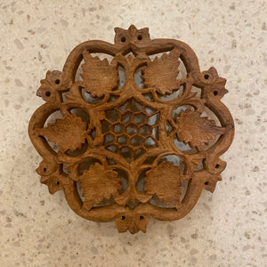 Carved Wooden Trivet