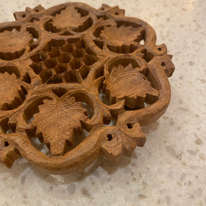 Carved Wooden Trivet