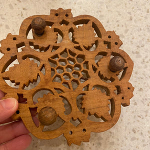 Carved Wooden Trivet