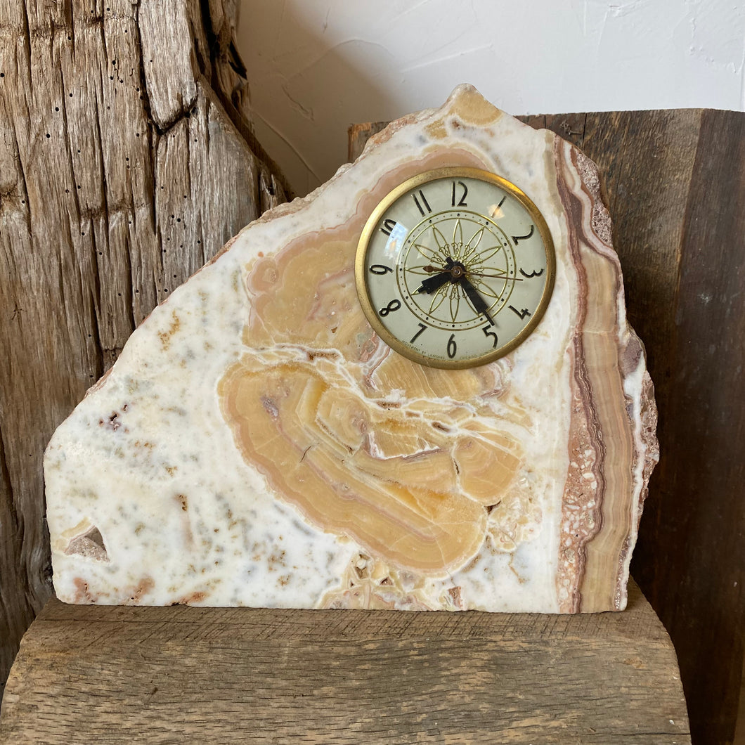 Stone Agate Clock