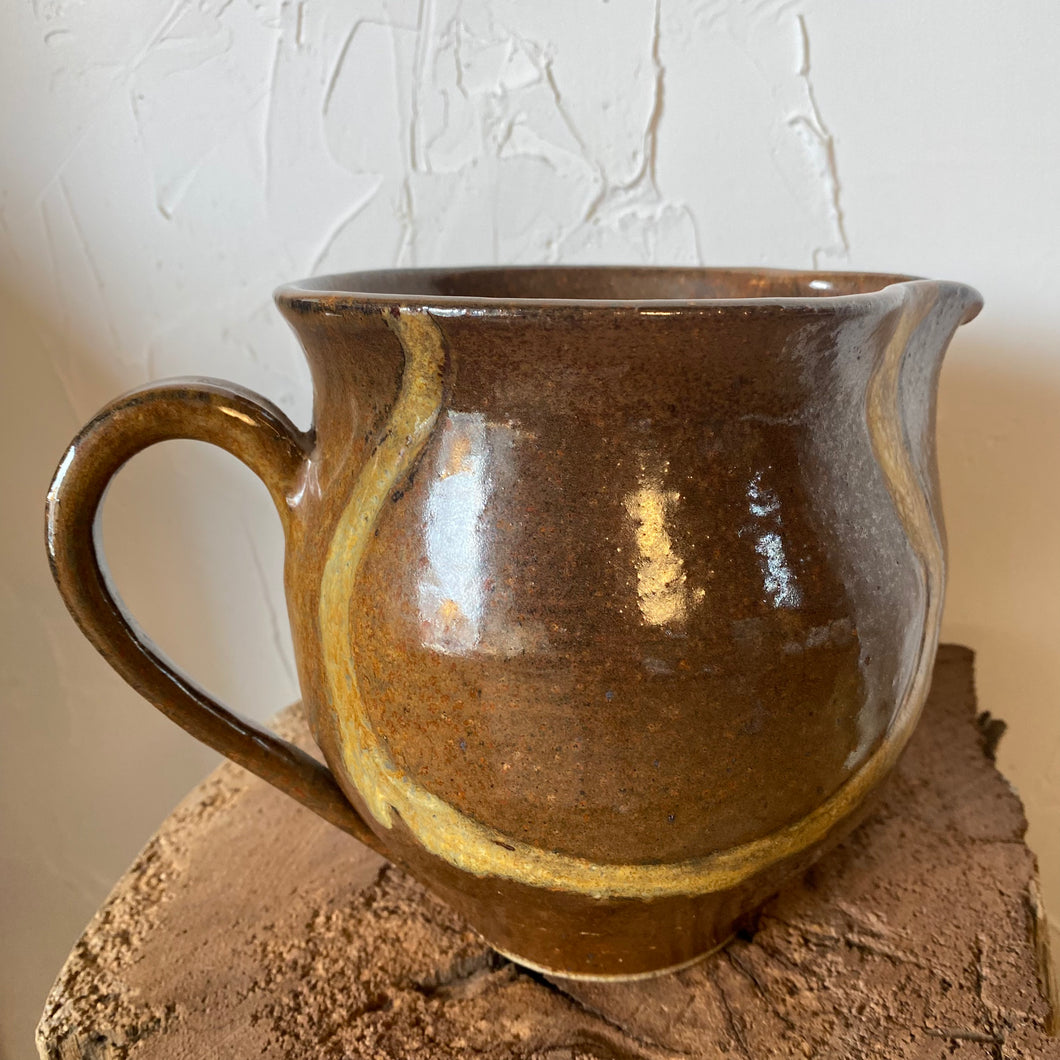 Brown Pottery Pitcher